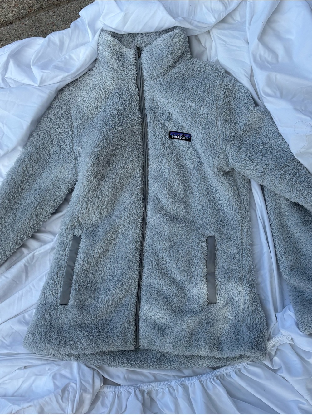 Patagonia Los Gatos Full Zip Light Gray Fleece Jacket medium